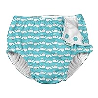i Play Boys Reusable Absorbent Baby Swim Diapers Aqua Whale Geo 12 Months