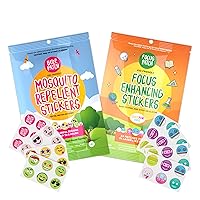 (1 Pack) and FocusPatch (1 Pack) Bundle - 60 Mosquito Stickers and 24 Focus Enhancing Stickers - The Original Non-Toxic, Chemical Free, Natural Relief for Mosquitos and Focus Support