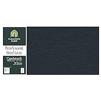 Pearlescent Steel Gray Cardstock - 12 x 24 inch - 105Lb Cover - 20 Sheets - Clear Path Paper