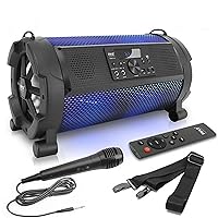 Wireless Portable Bluetooth Boombox Speaker - 500W 2.1Ch Rechargeable Boom Box Speaker Portable Barrel Loud Stereo System with Flashing LED, Digital LCD Display,AUX,USB, 1/4