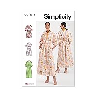 Simplicity Misses' Relaxed Fit Shirt Dresses Sewing Pattern Packet, Design Code S9888, Sizes 14-16-18-20-22