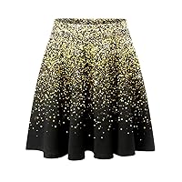 Spring Dresses for Women 2024 Plus Size Petite, Womens Classic Daily Elegant Casual Mini Skirt Elastic Waist S