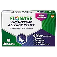 Nighttime Allergy Relief Tablets, Up to 6 Hours of Allergy Medicine - 36 Coated Tablets