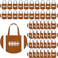 Shihanee Sport Party Favor Bags Ball Themed Party Goody Candy Bags Sport Game Treat Bags Baseball Football Basketball Soccer Non Woven Gift Bags Sport Theme Party Supplies (Football,24 Pcs)