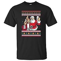 Santa and Jesus Wine Lovers Xmas Drinking Party Jingle Bros Funny Unisex T-Shirt