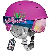 Wildhorn Spire Combo Pack Ski Helmet Kids- Snowboard Helmet with Goggles for Toddlers, Boys, & Girls - US Ski Team Official Supplier - Snowboarding Helmet for Kids