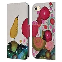 Head Case Designs Officially Licensed Sylvie Demers Yellow Birds 3 Leather Book Wallet Case Cover Compatible with Apple iPhone 7/8 / SE 2020 & 2022