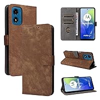 for Moto G24 Power. Case [Compatible magsafe] with Card Holder, Detachable Wallet Case with RFID Blocking for Women Men, Durable Kickstand Shockproof Case (Brown)