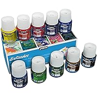 Pebeo PE075000 Discovery Paint Set 45ml 10/Pkg-Setacolor Opaque Light Fabrics, 1.58 Fl Oz (Pack of 10)