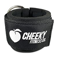 Cheeky Fitness Padded Ankle Straps for Cable Machines | Foot Strap Attachment Cuff for Glute Kickback Leg Workouts