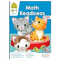 School Zone - Math Readiness Workbook - 64 Pages, Ages 5 to 7, Kindergarten to 1st Grade, Telling Time, Counting Money, Addition, Subtraction, and More (School Zone I Know It!® Workbook Series) School Zone - Math Readiness Workbook - 64 Pages, Ages 5 to 7, Kindergarten to 1st Grade, Telling Time, Counting Money, Addition, Subtraction, and More (School Zone I Know It!® Workbook Series) Paperback
