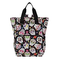Day Of The Dead Sugar Skull Diaper Bag Backpack for Women Men Large Capacity Baby Changing Totes with Three Pockets Multifunction Travel Back Pack for Travelling Picnicking