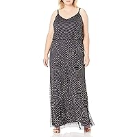 Adrianna Papell Women's Plus-Size Long Beaded Gown