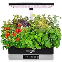 Hydroponic Herb Garden 6 Pods, Indoor Herb Garden Kit, Seed Pod, Indoor Garden, Full-Spectrum Grow Light, Adjustable Height, Hydroponic Indoor Garden, Smart Indoor Plant system, Black