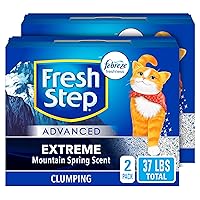 Clumping Cat Litter, Advanced, Extreme Mountain Spring Odor Control, Extra Large, 37 Pounds total (2 Pack of 18.5lb Boxes)
