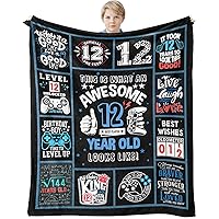 Birthday Gifts for 12 Year Old Boy, Coolest 12 Yr Old Boy Birthday Gift, Best Boy Gifts Age 12, 12 Year Old Boy Birthday Gift Ideas, Presents for 12 Year Old Boy Throw Blanket 60 X 50 Inch