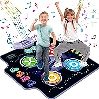 Joyjoz Dance Mat Toy Gift for 3-12 Year Old Kids, Electronic Music Dance Pad with Wireless Bluetooth | 5 Difficulty Levels | 6 Game Modes, Birthday Christmas New Year Gifts for Girls Boys