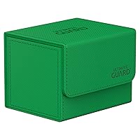 Ultimate Guard Sidewinder 100+, Deck Box for 100 Double-Sleeved TCG Cards, Green, Magnetic Closure & Microfiber Inner Lining for Secure Storage