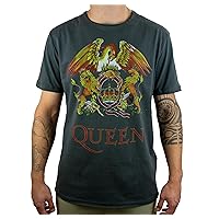 Queen Coral Crest Charcoal Mens Band T-Shirt