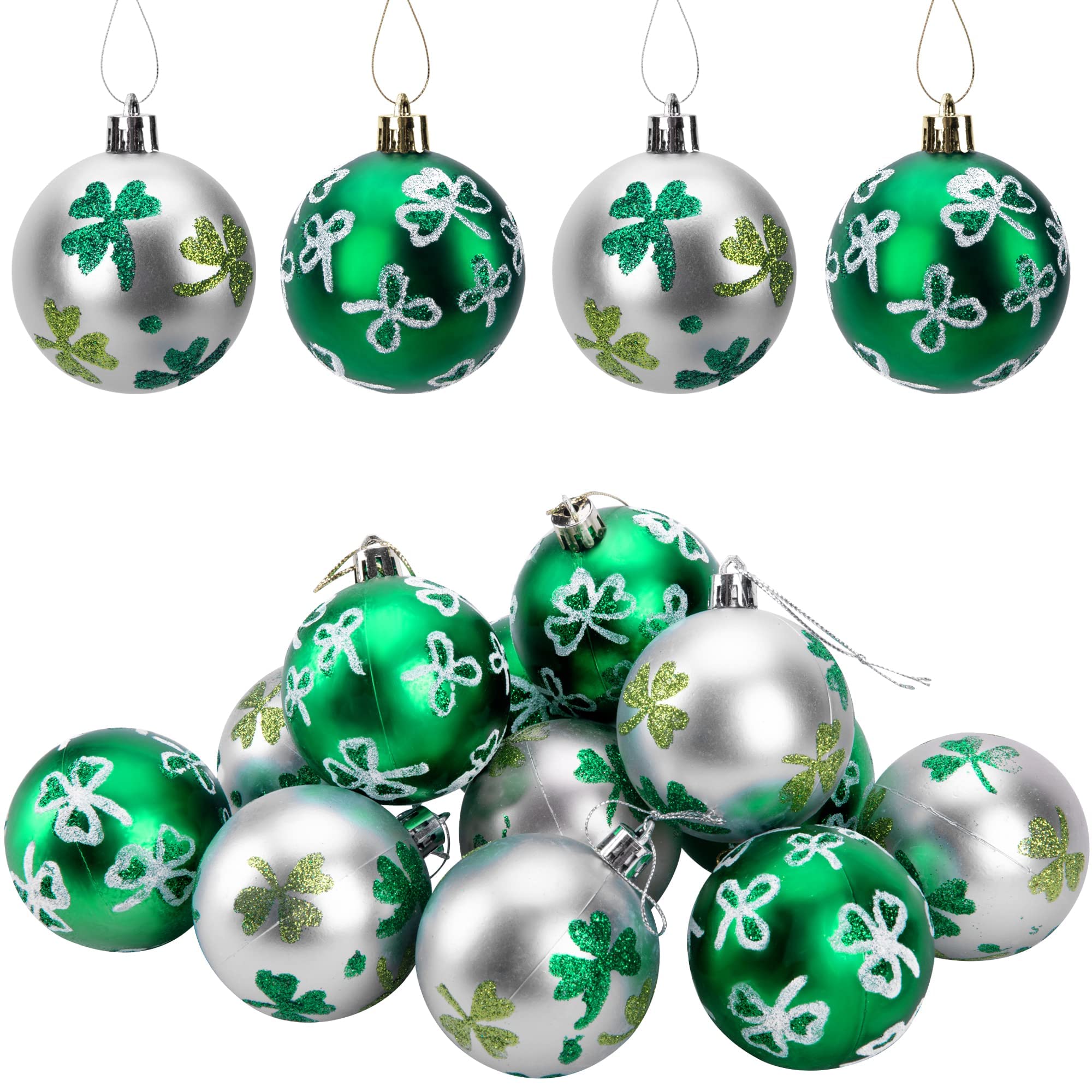 Mua Iceyyyy 12 PCS Ball Ornament - St. Patrick\'s Shamrock Clover ...