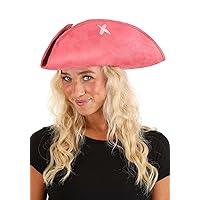 Pink Tricorn Costume Pirate Hat for Adults and Teens