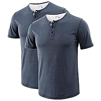 Men's Casual Soft Athletic Regular Fit Short/Long Sleeve Active Sports Henley Jersey Shirts