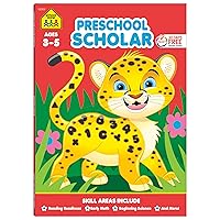 School Zone Preschool Scholar Workbook: Pre-K to Kindergarten, Beginner Reading, Early Math, Science, ABCs, Writing, Problem Solving, and More