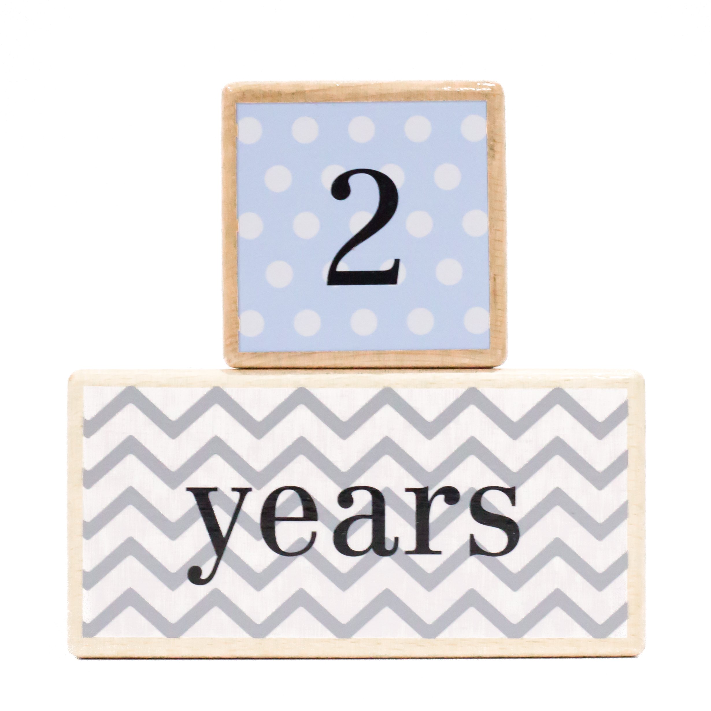 Solid Wood Milestone Age Blocks in Blue. Baby Age Photo Blocks and Photo Props…