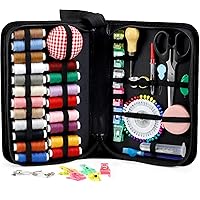 PLANTIONAL Heavy Duty Sewing Kit: 120pcs Needle and Thread Kit 20 Color with Large-Eye Sewing Needles, Awl, Clip, Sewing Supplies, Sewing Kit for Adults, Beginner, Upholstery Repair, Emergency, Travel