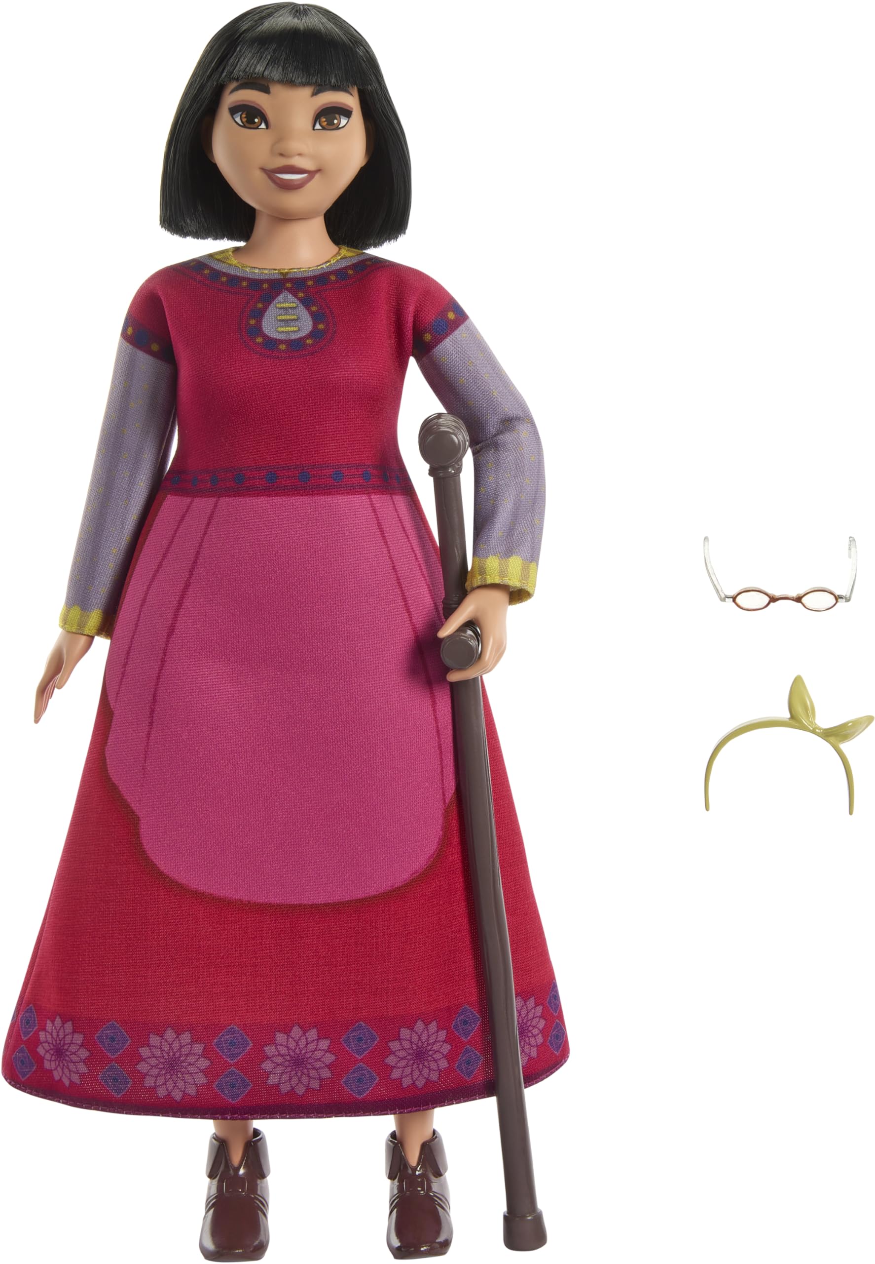 Mattel Disney's Wish Dahlia of Rosas Posable Fashion Doll, Including Removable Clothes and Accessories