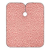 ALAZA Pink Cheetah Leopard Print Design Waterproof Barber Cape for Men Women Beard Shaving Bib Apron Professional Hair Cutting Cloth, 65 x 55 inch