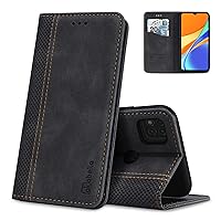 Flip PU Leather Wallet Case Card Holder for Xiaomi Redmi 9C/9C NFC Wallet Case, Xiaomi Redmi 10A Kickstand Magnetic Closure Phone Cover 6.53