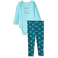 Hanes Baby-Boys Ultimate Baby Flexy 2 Piece Set (Pant With Long Sleeve Bodysuit)