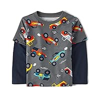 The Children's Place Baby Boys' and Toddler Layered Long Sleeve T-Shirt