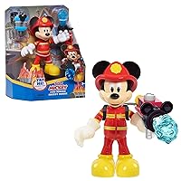 Disney Junior Fire Rescue Mickey Mouse Articulated 6-inch Figure and Accessories, Officially Licensed Kids Toys for Ages 3 Up by Just Play