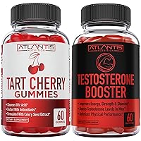 Atlantis Nutrition Tart Cherry 60 Gummies + Testosterone Booster 2-Pack (120 Gummies)