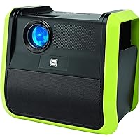 RCA - RPJ060 Portable Projector Home Theater Entertainment System - Outdoor, Built-In Handles And Speakers, Neon