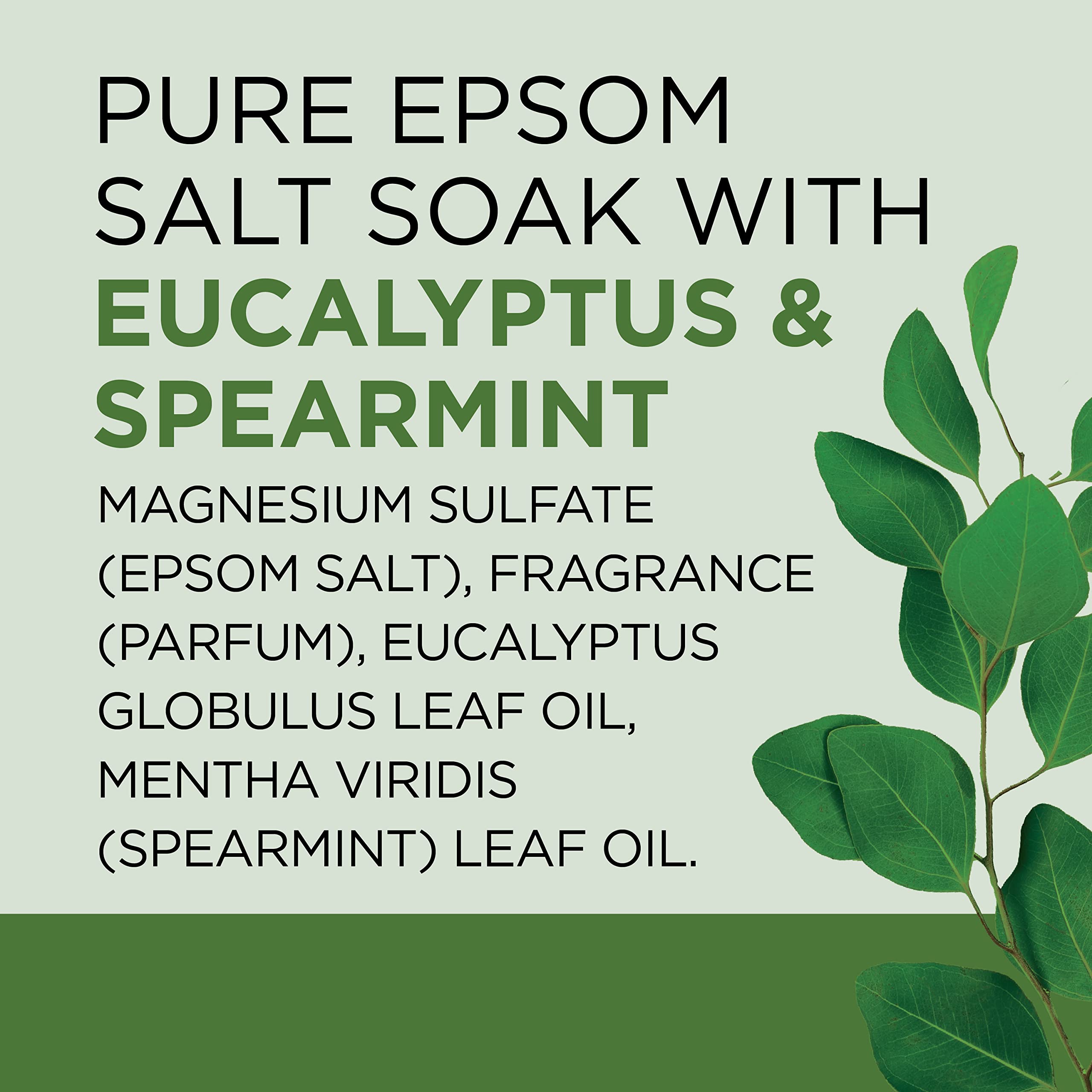 Dr Teal's Pure Epsom Salt, Relax & Relief With Eucalyptus And Spearmint, 3 lb (Pack of 4) (Packaging May Vary)