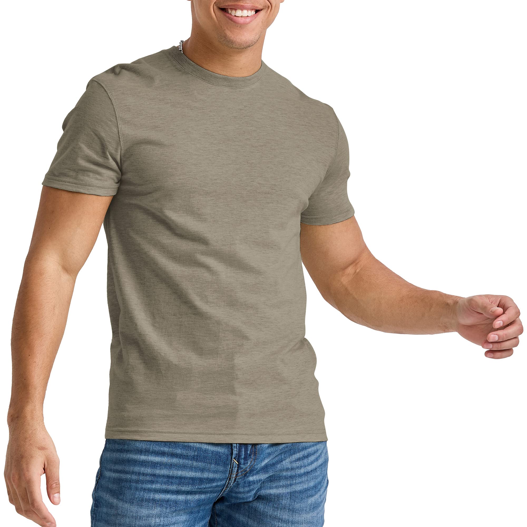 Hanes mens Originals Lightweight Tri-Blend Crewneck T-Shirts