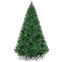 6ft Premium Hinged Artificial Holiday Christmas Pine Tree for Home, Office, Party Decoration w/ 1,000 Branch Tips, Easy Assembly, Metal Hinges & Foldable Base