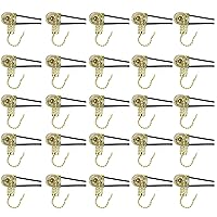 41702 E191 Pull Chain Switch for Ceiling Fans, Light Fixtures, Lamps and Wall Pendants, 125-250V, 1-3 Amps, Brass Finish, 25 Count