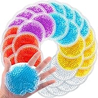 30 Pieces Round Ice Pack Hot Cold Packs Reusable Small Gel Bead Ice Pack Pain Relief Hot Cold Compress Soft for Injuries Headache Wisdom Teeth Fever Face Tired Eyes Swelling, 5 Colors