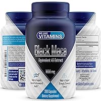 We Like Vitamins Black Maca 1600mg Equivalent 4:1 Extract – 200 Capsules – Black Maca Supplement – Helps to Support a Strong Reproductive System