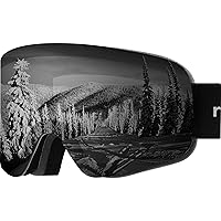 Retrospec Flume Ski Goggles for Men and Women UV Protection, Over Glasses Anti-Fog, Scratch Resistant Snow Goggles for Skiing and Snowboarding