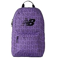 New Balance Backpack, Daypack Small Travel Bag for Men and Women, Purple, 17 Inch