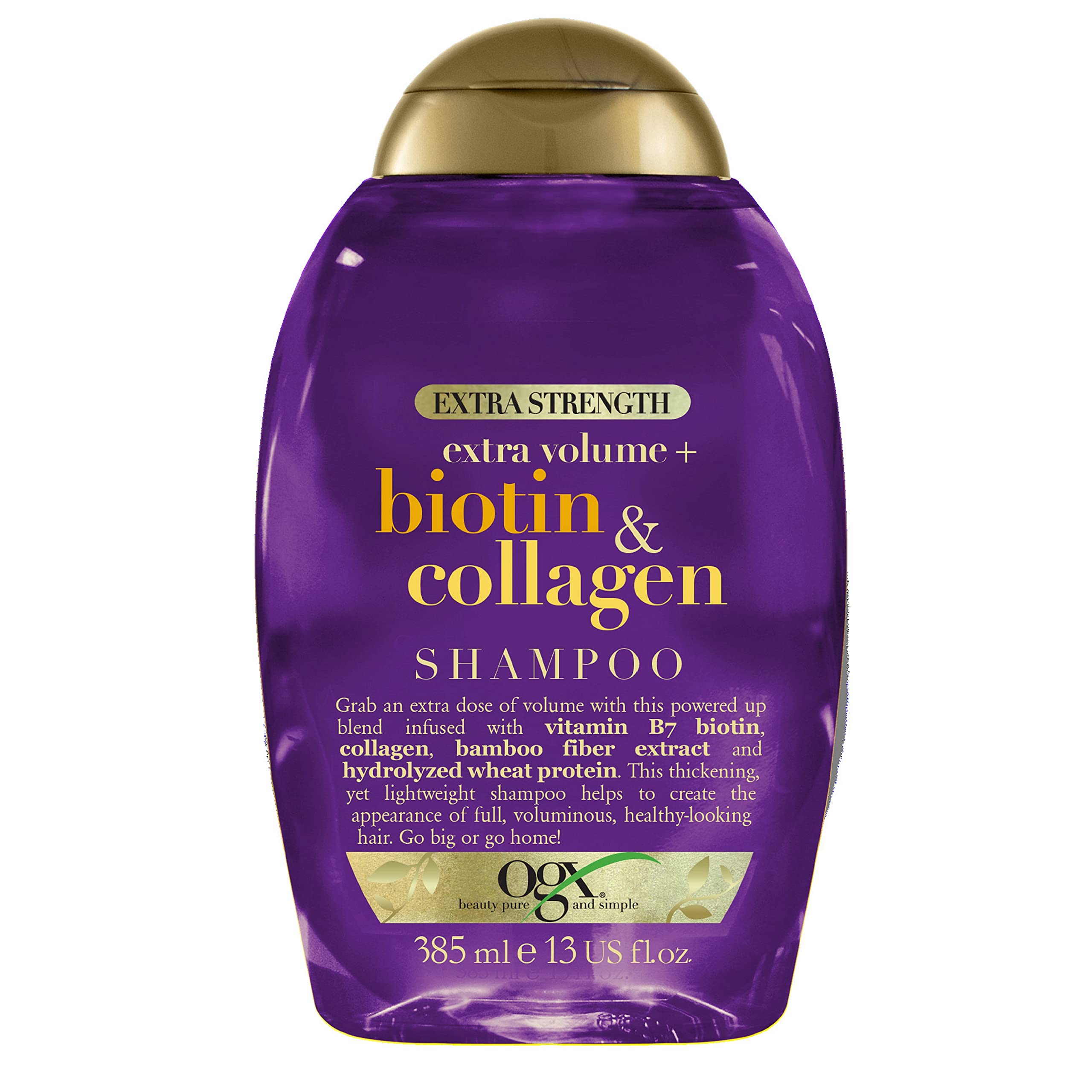 Mua OGX Thick & Full + Biotin & Collagen Extra Strength Volumizing Shampoo  with Vitamin B7 & Hydrolyzed Wheat Protein for Fine Hair. Sulfate-Free  Surfactants for Thicker, Fuller Hair, 13 Fl Oz