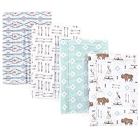 Unisex Baby Cotton Flannel Burp Cloths, Teepee, One Size