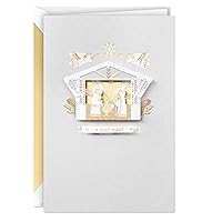 Hallmark Signature Boxed Christmas Cards, Gold Foil Nativity (12 Cards and Envelopes)