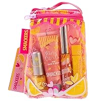 Pink Lemonade Glam Bag Makeup Set for Girls | Lip Balm, Lip Gloss, Nail Polish, & Lotion | Christmas Make Up Collection | Holiday Present | Gift for Girls | Set of 4