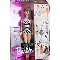 Barbie 35th Anniversary Doll (Brunette Hair) Reproduction 1959 Doll & Package Special Edition (1993)